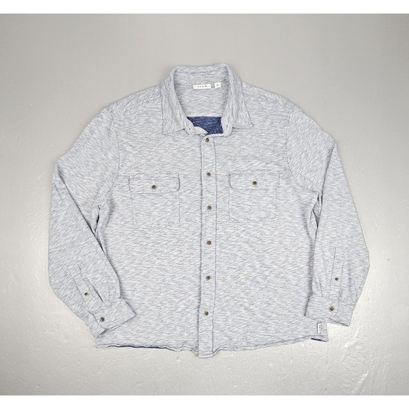 ROWM Other - ROWM Button Down Shirt Mens XL. Blue Gray Henley Collared Heavyweight Longsleeve